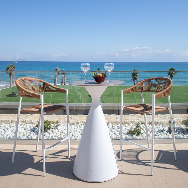 Kirkpatrick Patio Dining Armchair with Cushion, White
