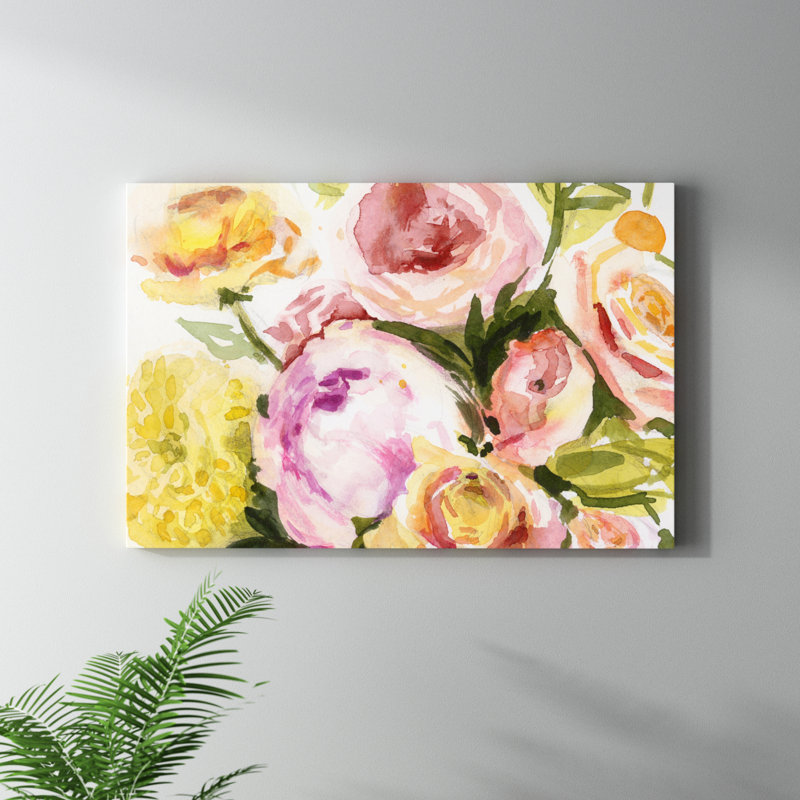 «Loose Arrangement IV», peinture sur toile, H 24 po x l 36 po