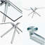 Modern Glam Polished Chrome Dining Table With Rectangle Tempered Glass Top