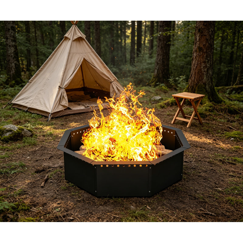 40in Outer 36in Inner Octagonal Smokeless Fire Pit Ring