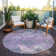Machine Washable Indoor/Outdoor Xhevrie Lavender Rug