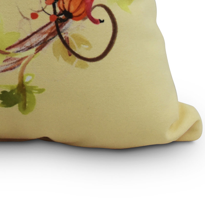 Housse et insert de coussin carré moisson Harvest Cornicopia, 20 po x 20 po, Jaune clair