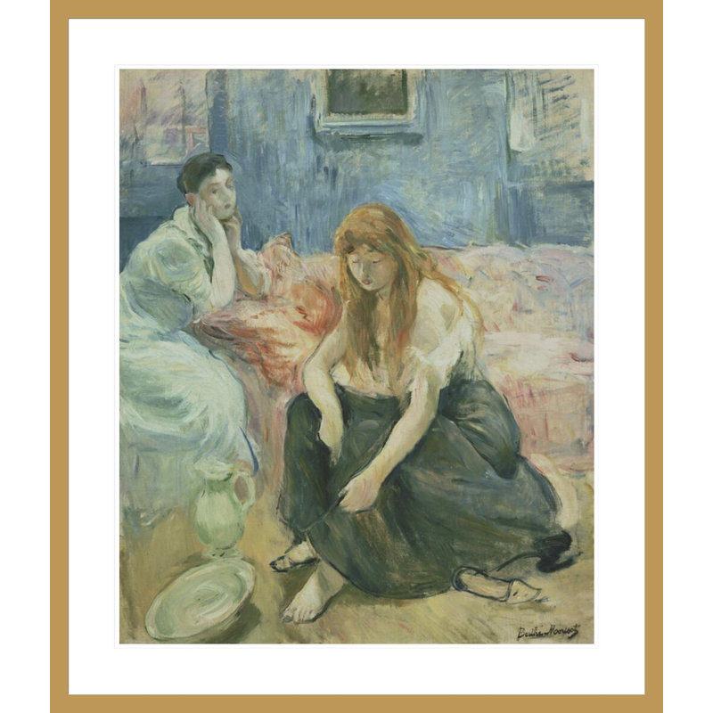 Deux filles par Berthe Morisot - Impression giclée, H 28,76 po x l 41,5 po