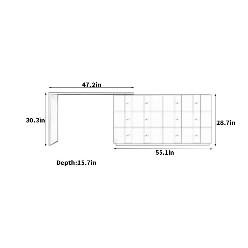 Minimalist Retractable Dresser