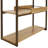 Industrial MDP 3-Shelf Console Table with Serving Tray, Brown