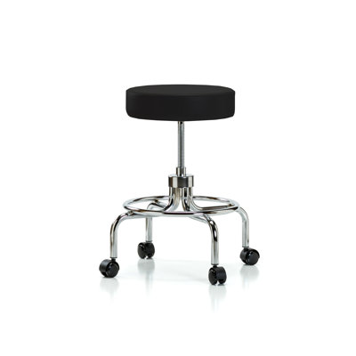 Adjustable Height Lab Stool with Removable Casters/Wheels