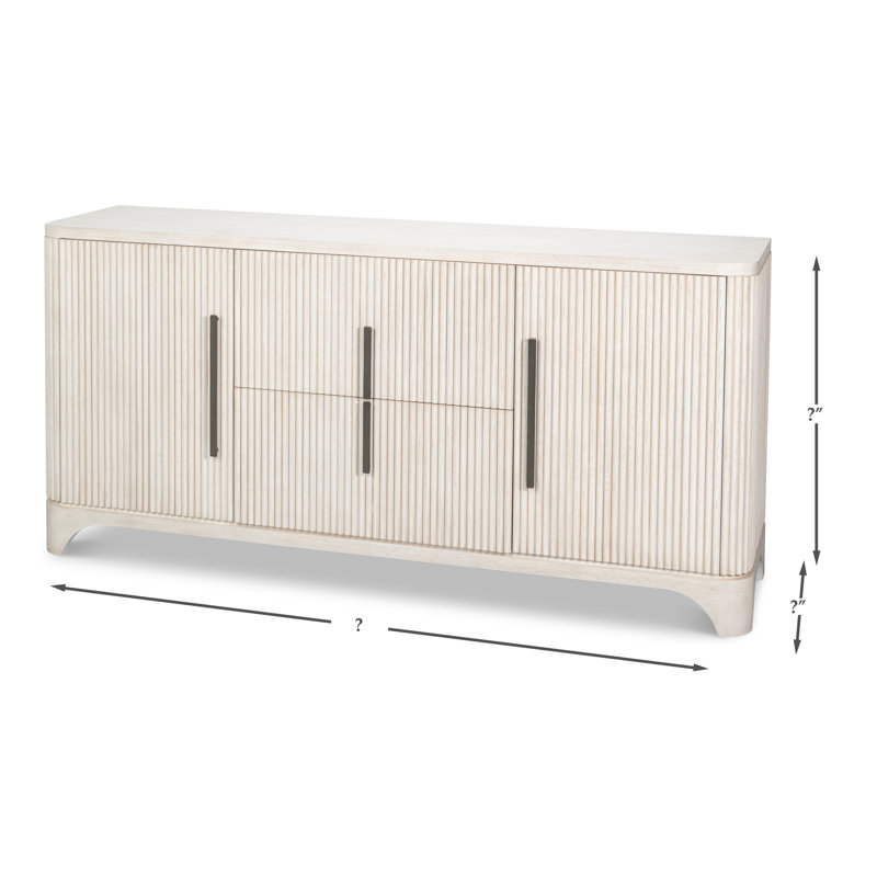 Topsail 76.5 in. W Credenza, White