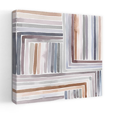 «Abstract Line I Abstract Contemporary Elegant», reproduction d'art murale