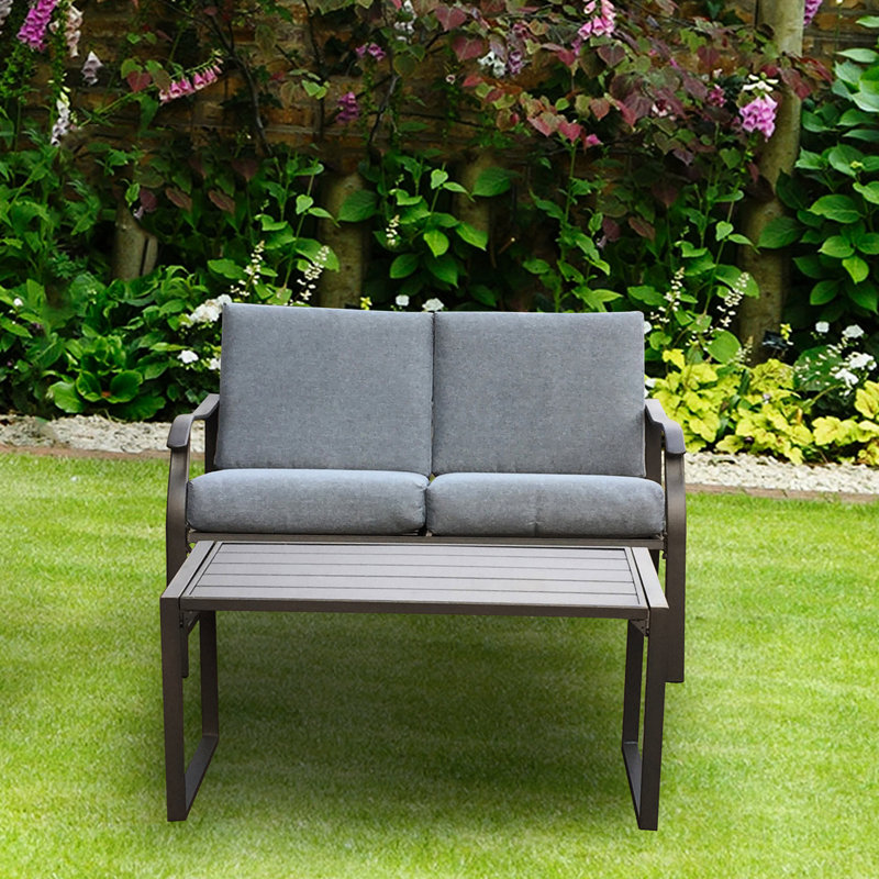 Métal moderne et couleur champignon captivant pour une maison, Gray Cushion/Bronze Frame