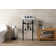 Edwardian White/Black Metal Oval Console Bathroom Sink with Overflow