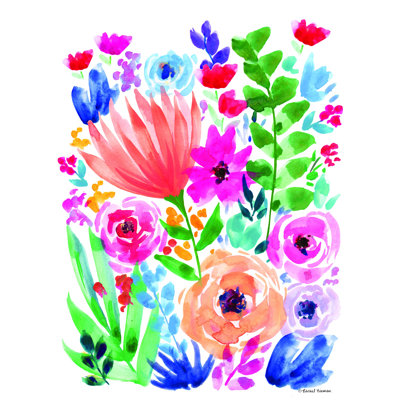 Vibrant Flowers II - peinture sur toile tendue