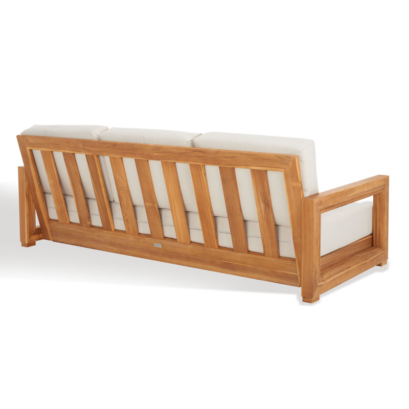 Melrose 76.55'' Teak Outdoor Patio Sofa