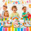 141 pièces de fournitures de fête Rainbow Party, ensemble de vaisselle Rainbow Party