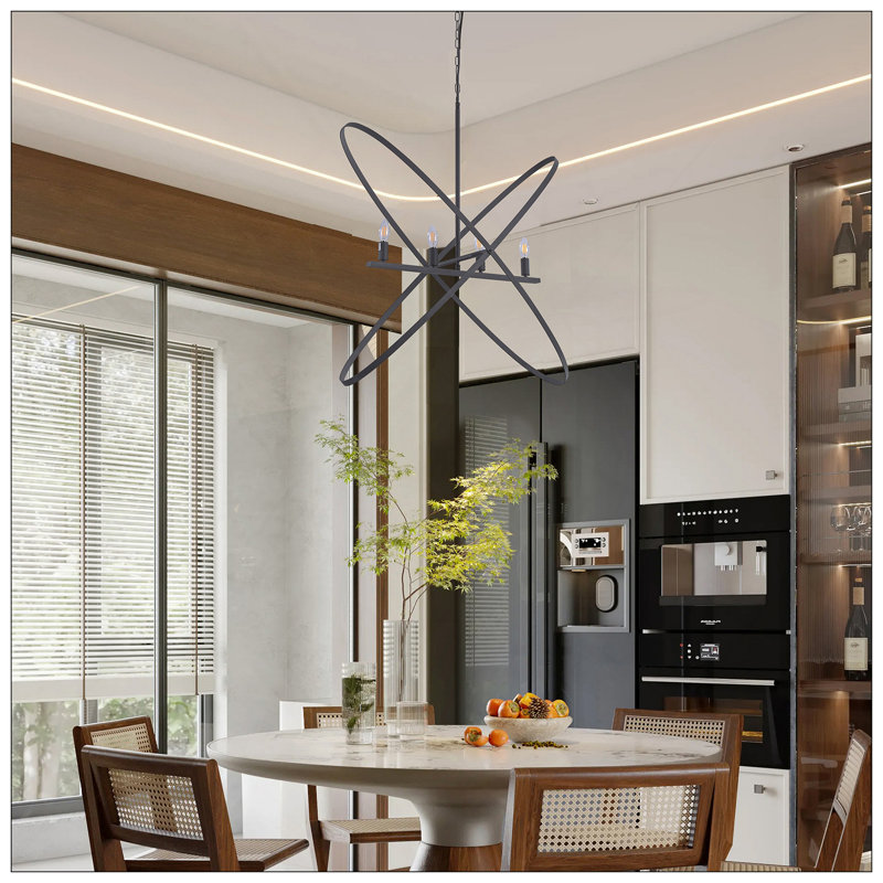 Luminaire suspendu à DEL en métal mat et laiton, parfait pour un décor moderne et élégant