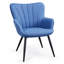 color Upholstered Armchair, Modern  Accent Chair with Wing Side and Metal Legs-1691054898-1691054899