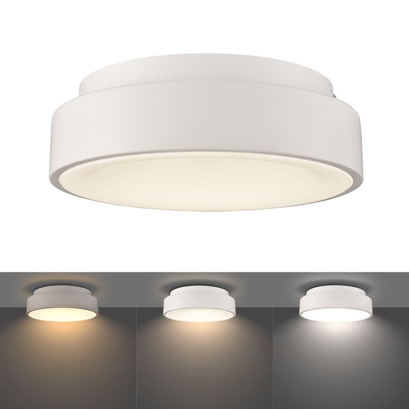 Memphis Dimmable LED Flush Mount Light, Matte White