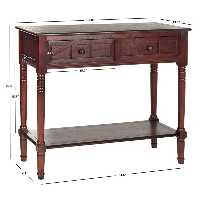 Barnicle Console Table, Dark Cherry
