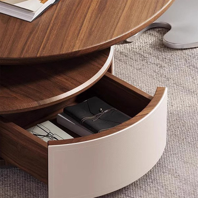 Table basse en noyer, H 13,39 po x l 51,18 po x P 27,56 po
