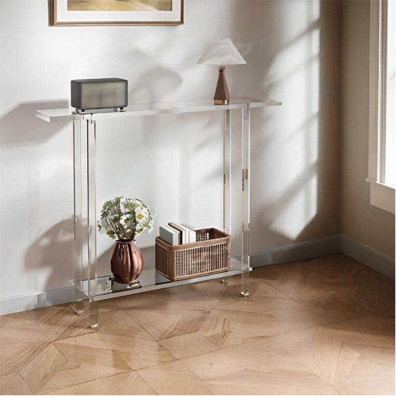 Console multifonctionnelle en acrylique transparent