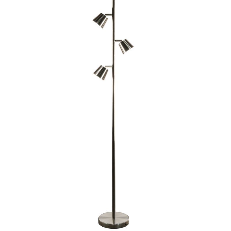 Alby 61.5" LED Tree Floor Lamp, Chrome