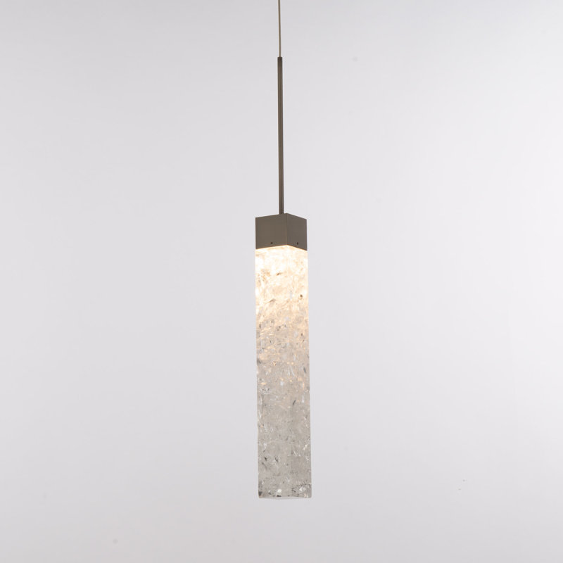 Minx Dimmable Single LED Pendant, Antique Nickel