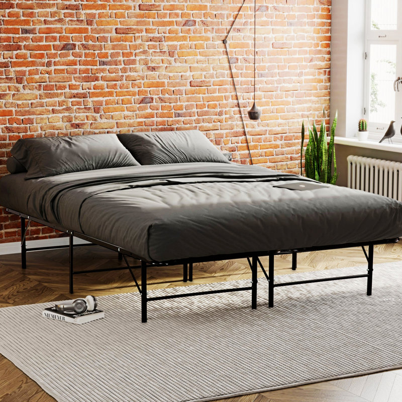 Base de lit plateforme en métal, cadre de lit pour la maison, Double