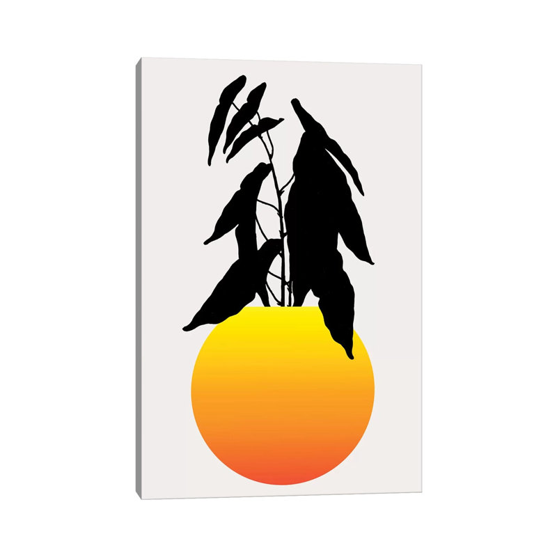 Kamasutra - Yellow by Kubistika - Wrapped Canvas Print, 20.32 cm H x 30.48 cm W
