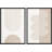 " Mid Century Modern Wall Art Pastel Tan White Geometric Wave Ribbons " 2 - Pieces-119018253-73380085