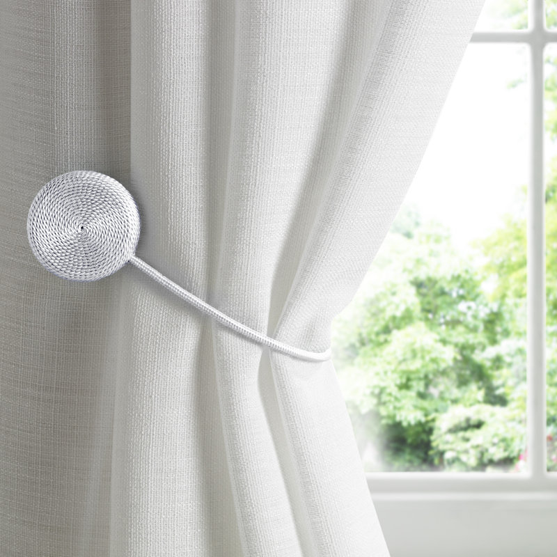 Rhodell Fabric 6cm Curtain Holdback/Tieback, White