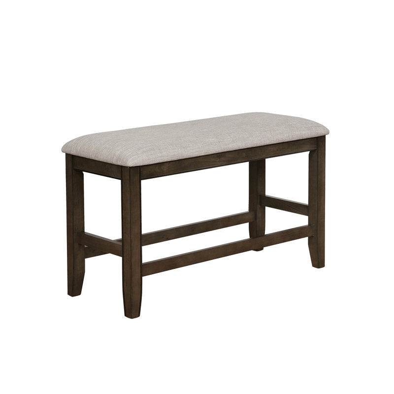Banc rembourré Weyland, Gris, Blanc