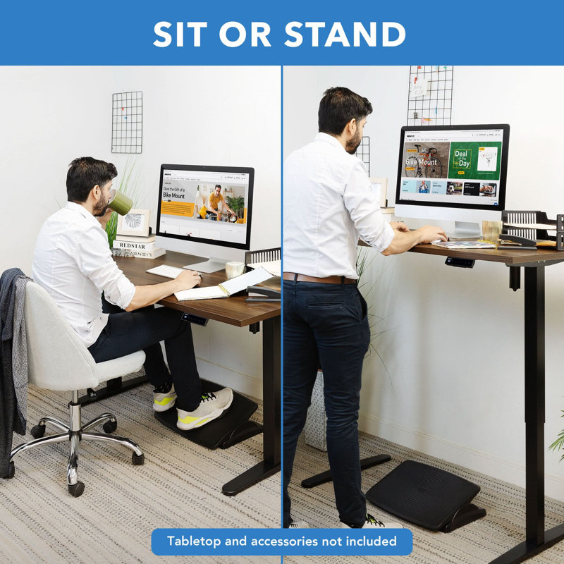 Single Motor Electric Standing Desk Base, Black