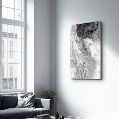 Peinture murale élégante en verre trempé 18,1 po x 28,3 po | 100% verre trempé, épaisseur: 0,16 pouce | Imprimé UV pour des couleurs éclatantes et une durabilité | Parfait pour la décoration intérieure et l'esthétique moderne