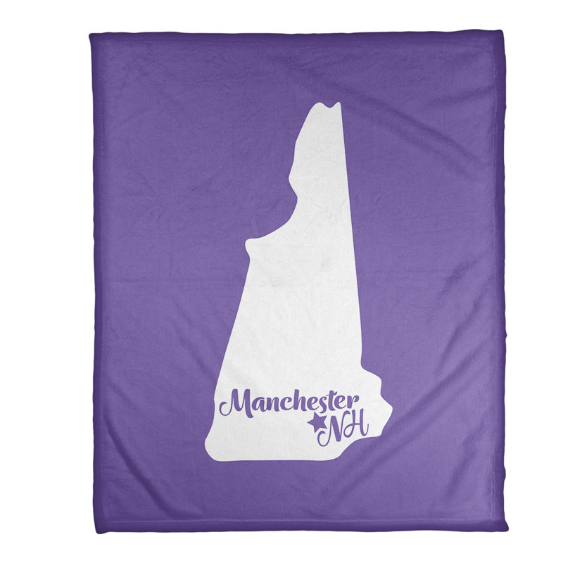 Sewn Throw Blanket, 32.5" W x 42.5" L, Purple