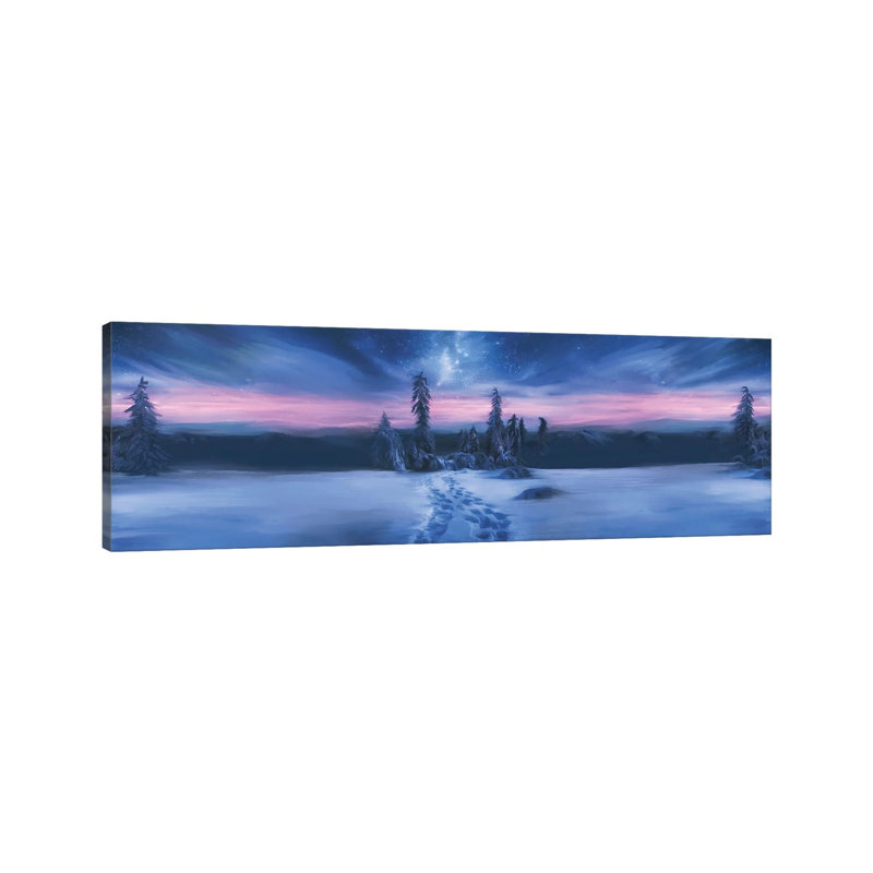 Arctic Blue by Juliana Loomer - Wrapped Canvas Panoramic Painting, 30.48 cm H x 91.44 cm W x 3.175 cm D