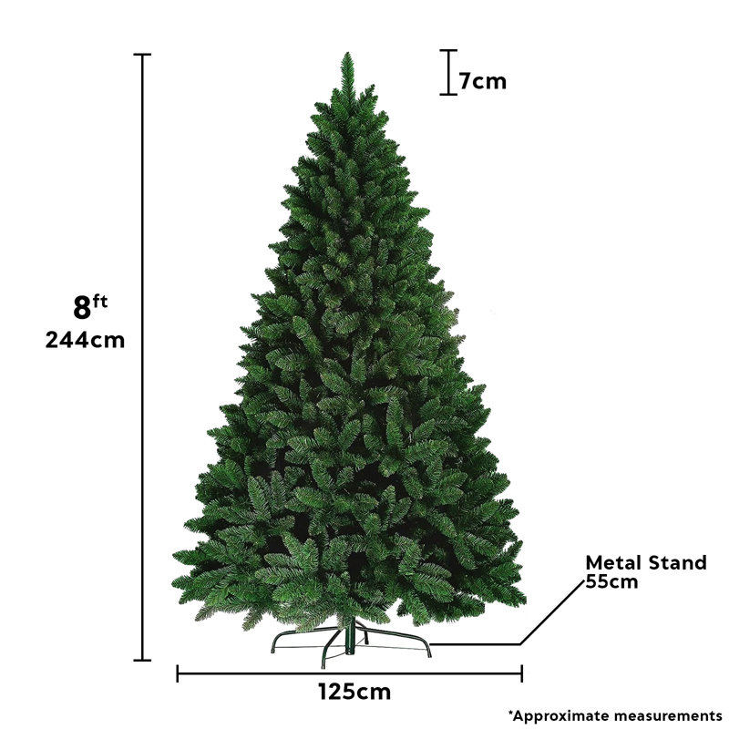Colorado Artificial Pine Christmas Tree, 8 ft