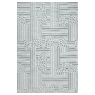 Tapis décoratif gris antidérapant Mablethorpe