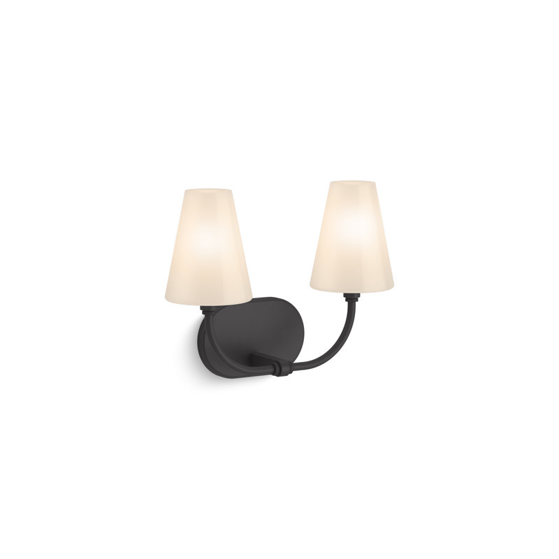 Kernen By Studio McGee Two-Light Sconce, Matte Black