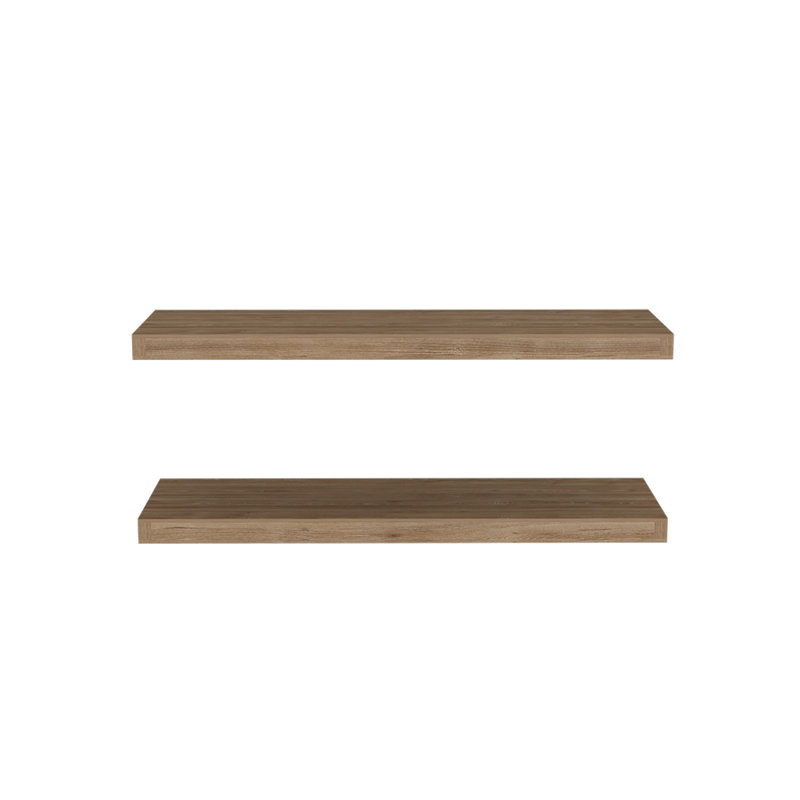 Floating Shelf Dallas, Living Room, Pine, Beige Wood
