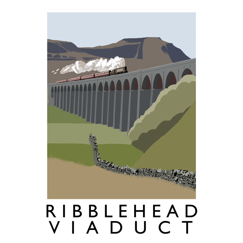'Ribblehead Viaduct' by Richard O'Neil - Print, No Frame, 40 cm H x 30 cm W x 1 cm D