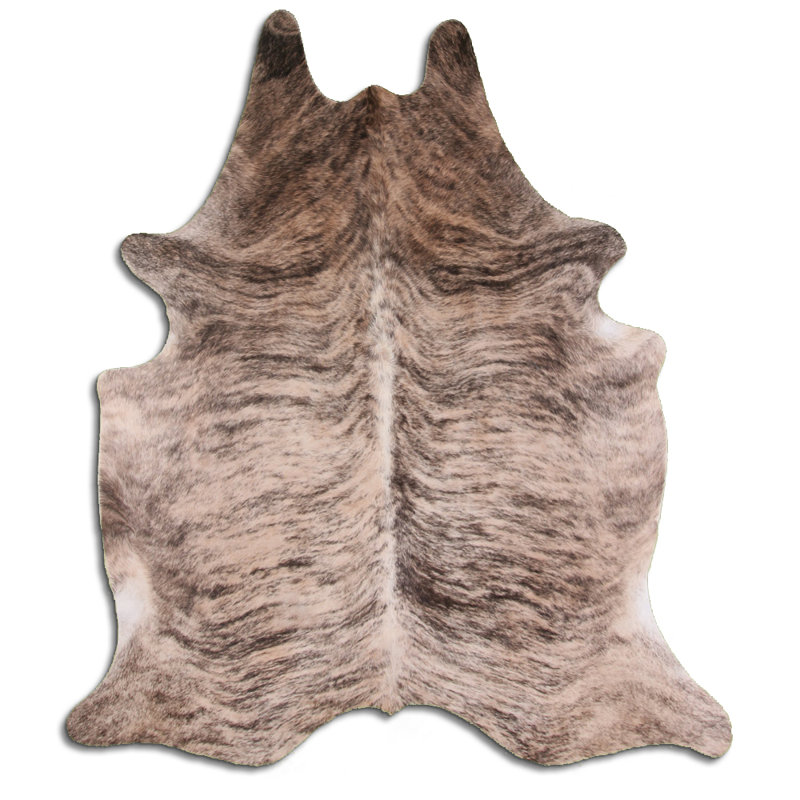 Tapis en peau de vache beige personnalisé, Nouveauté 5 pi 8 po x 6 pi 7 po