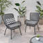 Chaise élégante grise, coussin de coussin, chaise moderne en fer robuste avec une construction stable et un siège nettoyable-170725215-170725212