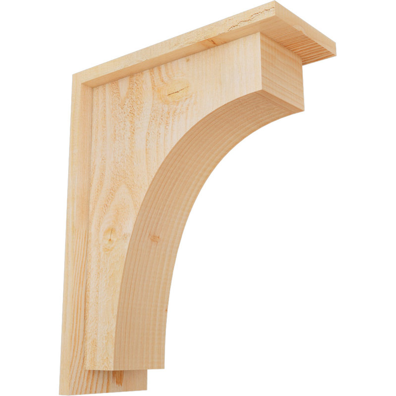 Corbeau Huntington avec plaque arrière, H 18 po x l 6 po x P 14 po, Sapin de Douglas, Sciage brut