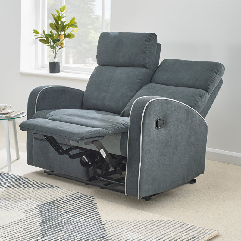 Monck Linen Reclining Sofa, Slate Grey, 2
