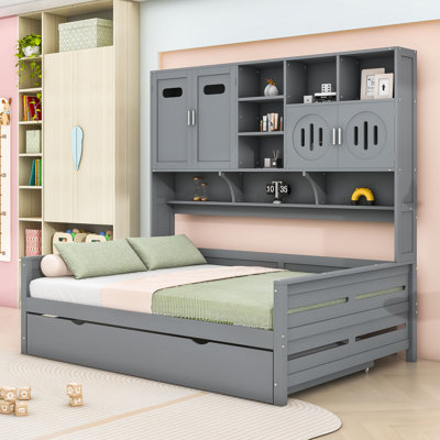 Daybed with Trundle, Shelves and All-in-One Cabinet by Red Barrel Studio