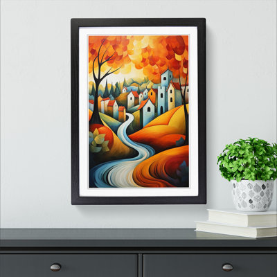 Landscape Cubism - Framed Print