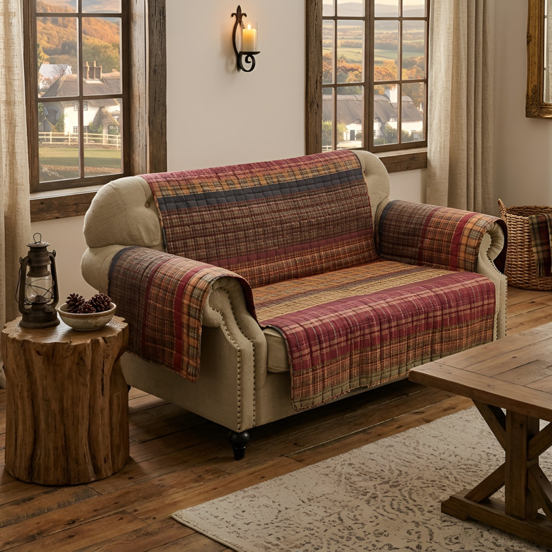 Housse pour causeuse réversible Gold Rush, Rouge