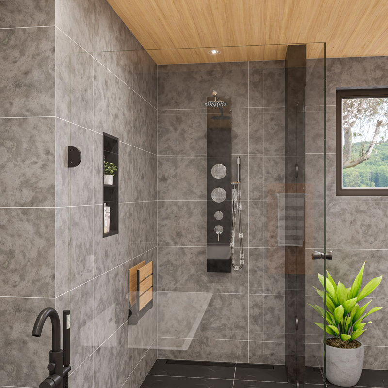 Stainless Steel Shower Shelf, Black 