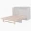Grand lit escamotable avec grands tiroirs, blanc
