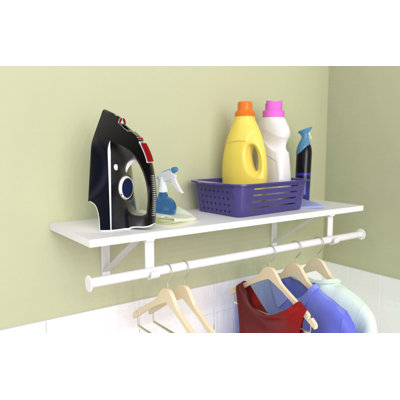 Wall Shelf with Closet Rod