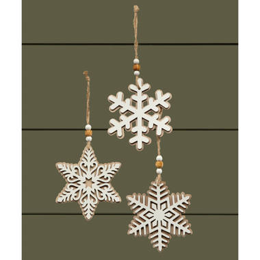 18 Piece Snowflake Holiday Shaped Ornament Set The Holiday Aisle